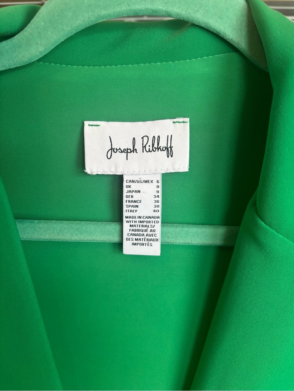 Joseph Ribkoff Green Single-Button Blazer - Picture 2 of 6